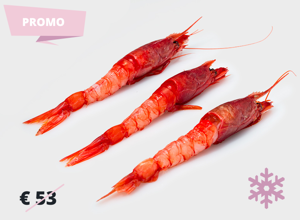 raw fish Mazara red prawn