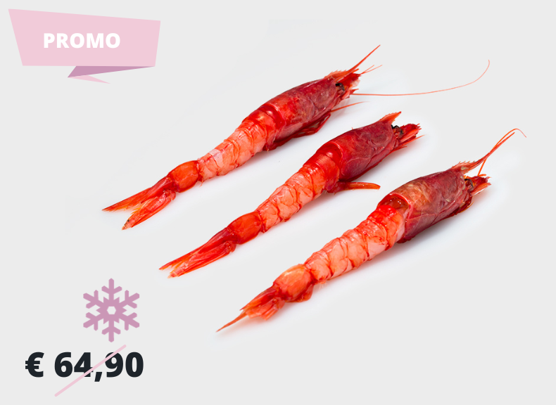 raw fish Mazara red prawn